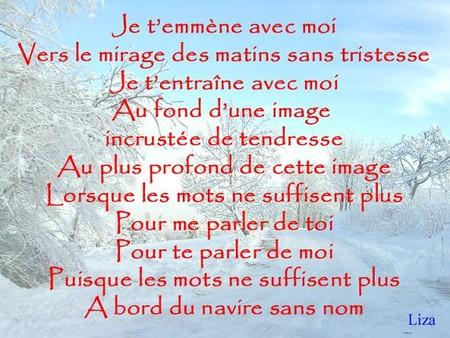                                        JE T'EMMENE AVEC MOI